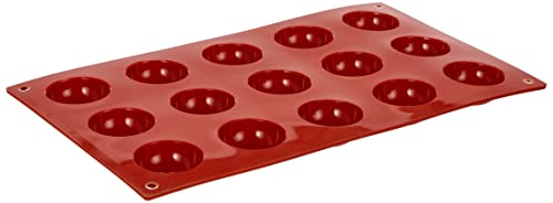 Silikomart SF005/C 20.005.00.0060 SF 5 HALF-SPHERES - SILICONE MOULD ø40 H 20 MM, Terracotta von silikomart