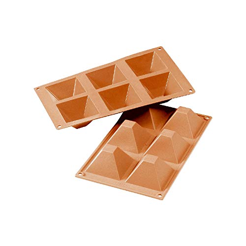 Silikomart SF007 PYRAMIDS Silikonform 71x71 h 40 mm, Silikon, terracotta, L Silikomart SF007 PYRAMIDS Silikonform 71x71 h 40 mm, Silikon, terracotta, L von silikomart