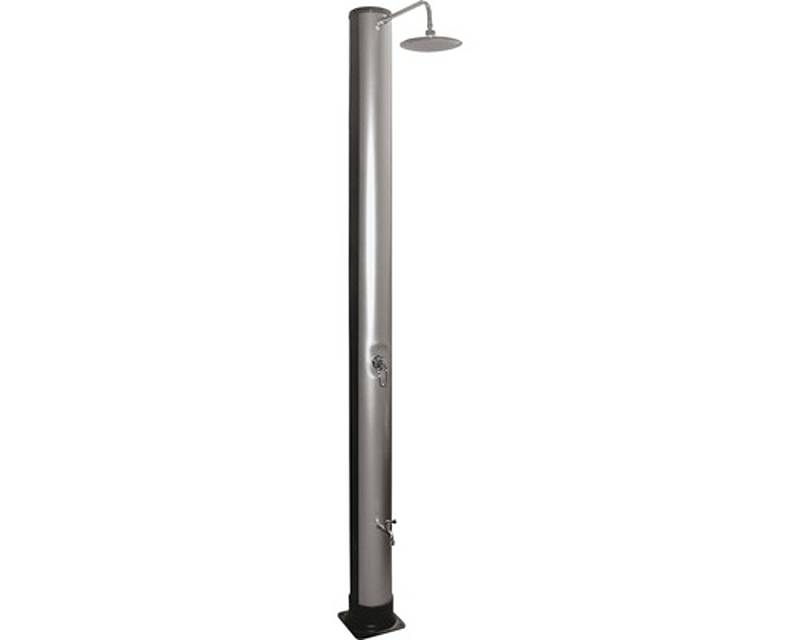 Solardusche Silver Deluxe40 Liter Höhe: 226 M Kalt  U. Warmwasserhahn Edelstahl B-Ware von Unbekannt