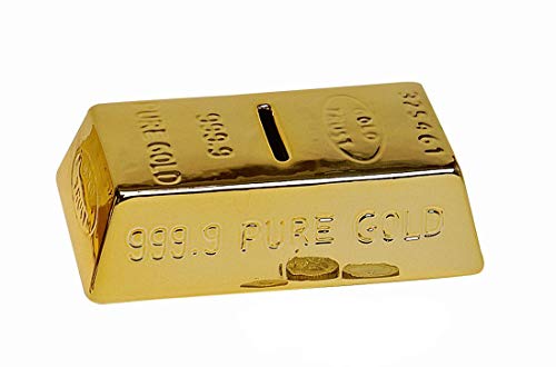 Spardose Goldbarren, Gold Barren Sparbüchse mit Schlüssel und Schloss, Sparschwein abschließbar von Unbekannt