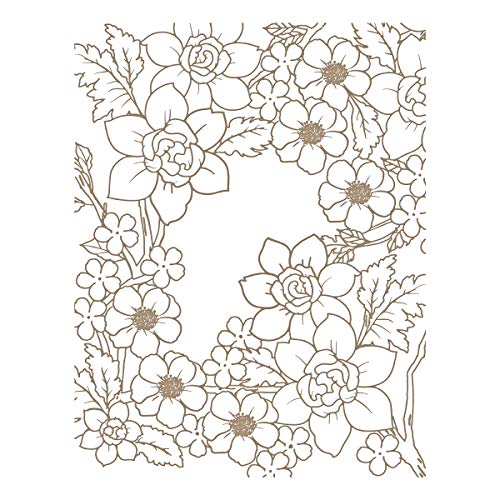 Spellbinders Flower Pattern Glimmer Heißfolie Teller Metall von Spellbinders
