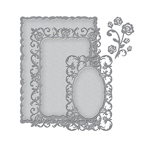 Spellbinders Nestabilities Decorative Elements Dies-Romantic Rose von Spellbinders