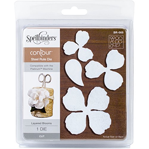 Spellbinders Platin Layered Die Contour Blooms, Brown von Spellbinders