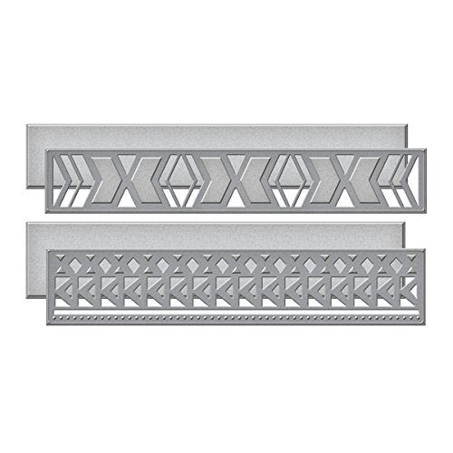 Spellbinders Shapeabilities Stanzform mit Tribal-Bordüren, Metall, braun, 19.6 x 12.4 x 0.2 cm von Spellbinders
