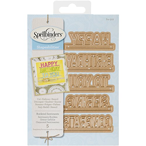 Spellbinders eingefasst Sentiments Basteln von Spellbinders