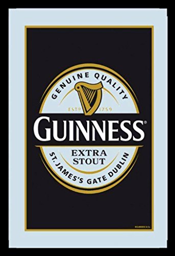 Spiegelbild," GUINNESS ", Lizensiert, 20x30cm, Hinterglasdruck,Wandbilder Deko Getränke von Unbekannt