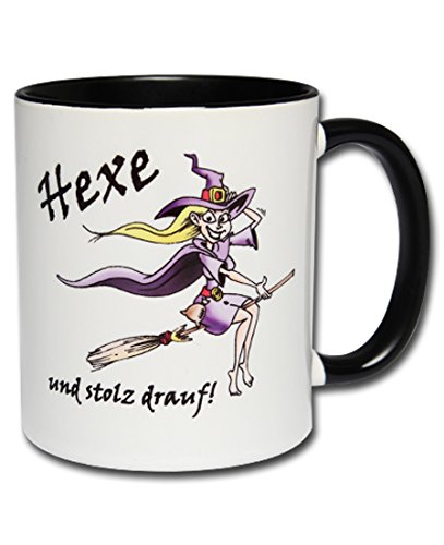Spruchtasse Funtasse Büro Hexenkessel Kaffeebecher Hexen Hexentasse Tasse mit Aufdruck Hexe "Hexe und stolz drauf!" von Unknown