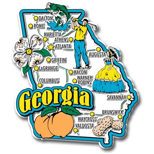 State Jumbo Karte Magnet Georgia von Unbekannt