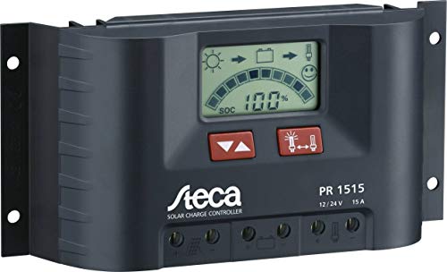 Steca PR1515 1515 Solarladeregler mit LCD Display und Lastausgang für 12 V Verbraucher bis 15 A von STECA
