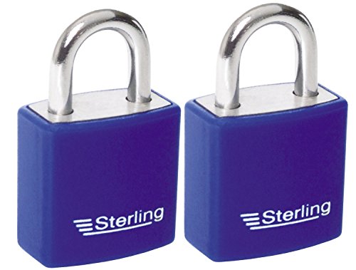 Sterling APL APL442P Vorhängeschloss, Aluminium, 2 x 40 mm, Rot Blau, 40 mm, 2 Stück von Sterling
