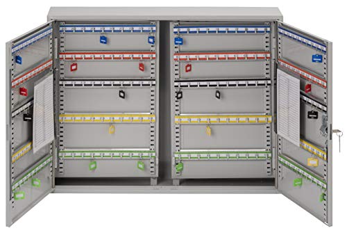 Burg-Wachter KC200HL Schlüsselschränke aus Sterlingsilber, robust, Doppeltür, Grau, 200 Schlüsselhaken von Burg Wächter