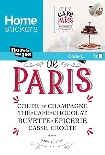 DRAEGER PARIS 1886 Transfer-Sticker "Café de Paris", mehrfarbig – dekorativer Aufkleber aus Papier für Wände, Türen, Möbel – geeignet auf glatten Oberflächen: Lackierung, Metall, Glas – hergestellt in von DRAEGER