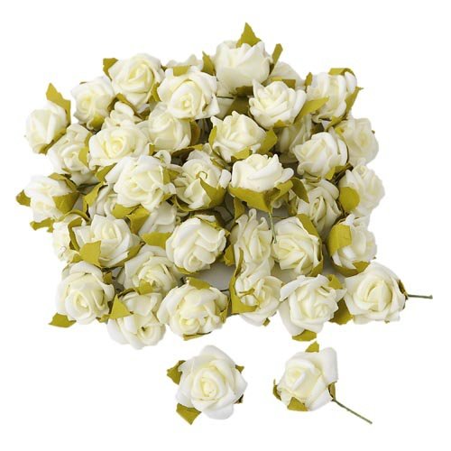 Streublüten Rosen cremeweiß 50 Stück Hochzeit Taufe Kommunion Konfirmation ca. 2 cm von Unbekannt