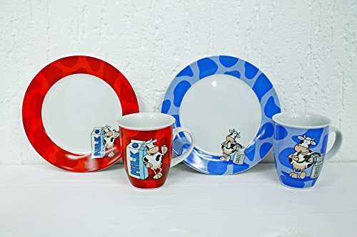 Unbekannt TELLER ROT - Teller oder Tasse mit Kuh Motiv in rot oder blau - FLIRT Ritzenhoff & Breker von Unbekannt