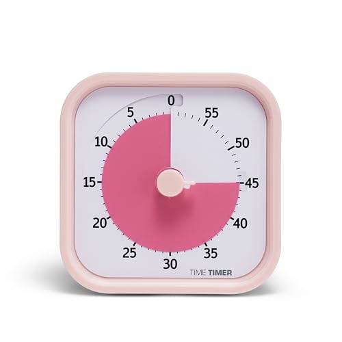 TIME TIMER Home MOD – 60-Minuten-Visual Timer für Kinder – Homeschool Supplies Study Tool, Timer für Kinderschreibtisch, Büroschreibtisch und Meetings mit geräuschlosem Betrieb (Peony Pink), 9x5x9 cm von TIME TIMER