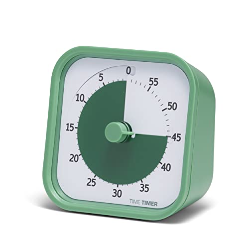 TIME TIMER Home MOD – 60-Minuten-Visual Timer für Kinder – Homeschool Supplies Study Tool, für Kinderschreibtisch, Bürotisch und Meetings mit geräuschlosem Betrieb (Ferngrün), 8.8 x 8.8 x 5.2 cm von TIME TIMER