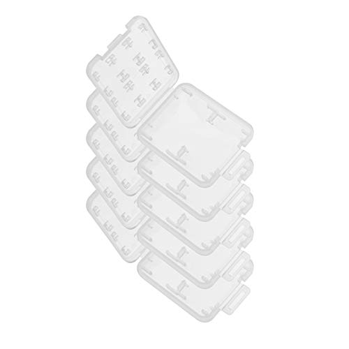 TOTO 5 Schutzhüllen 8 in 1 Kartenfächer für 1 SD + 1 MS Pro Duo + 6 MicroSD transparent 52 x 43 x 6 mm Kartenhalter Memory Card Holder von TOTO