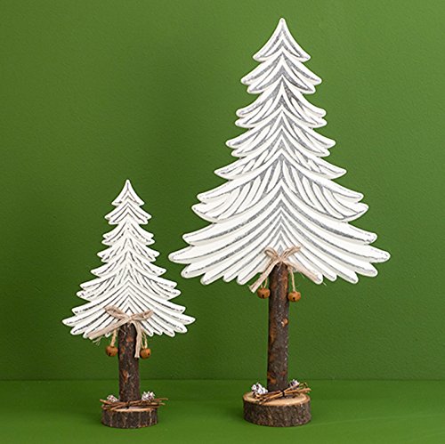 Tanne Baum Holz weiß/natur 47 cm (961289) Weihnachtsdeko von Unbekannt