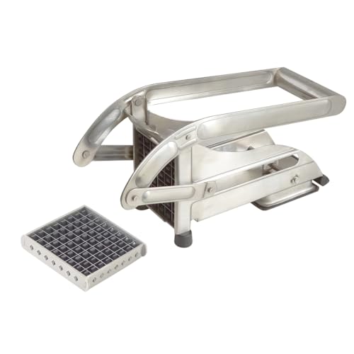 LA BONNE GRAINE Edelstahl-Pommes-Schneider – Mit 2 Schneideinsätzen (9×9 mm & 12×12 mm) – Manuell – Robuster Küchenhelfer für perfekte hausgemachte Pommes – Rutschfester Griff von La Bonne Graine