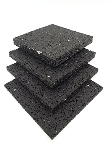 Terrassenpad 75 Stück Terrassenbau Terrassenpads Gummiunterlage 100x100x3 mm von Unbekannt