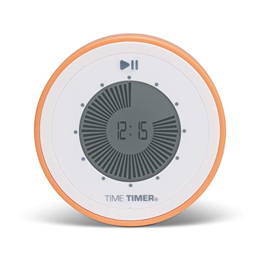 TIME TIMER Twist 90-Minuten-Digital-Countdown-Uhr für das Lernen im Klassenzimmer für Kinder, Lernwerkzeug für die Heimschule, Schreibtischuhr für Lehrer, Übungs- und Küchentimer (Dreamsicle Orange) von TIME TIMER