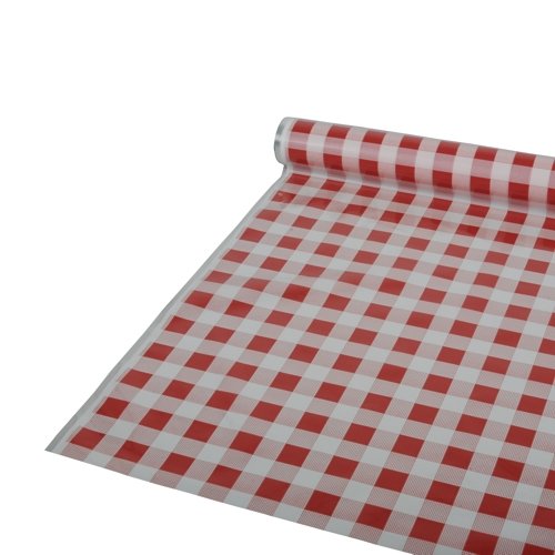 PAPSTAR Tischdecke, Folie 50 m x 80 cm rot Karo Weiss PAPSTAR Tischdecke, Folie 50 m x 80 cm rot Karo Weiss von PAPSTAR