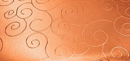 Tischdecke eckig 110x140 cm Struktur damast circle bügelfrei fleckenabweisend #1240 (orange) von Tischdecke