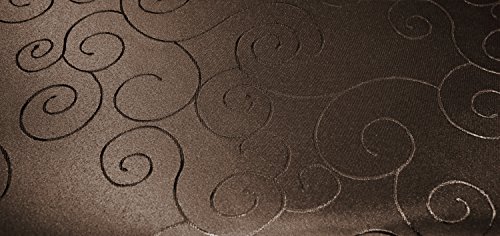 Tischdecke oval 130x360 cm Struktur damast circle bügelfrei fleckenabweisend #1323 (dunkel braun) von Unbekannt