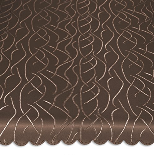 Tischdecke oval 135x180 cm Tafeltuch Struktur damast Streifen bügelfrei fleckenabweisend #1367 (dunkel braun) von Unbekannt