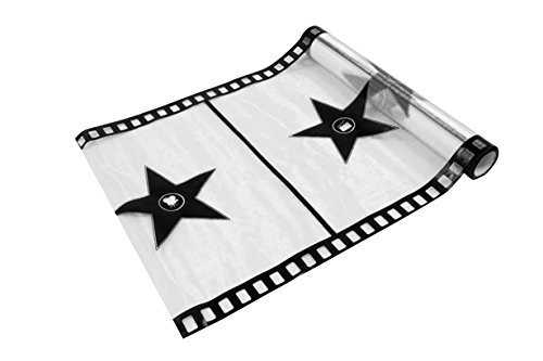 Tischläufer Film/Kino aus Organzastoff verziert mit Filmrollen - Länge 5 Meter & Breite 28cm von Unbekannt