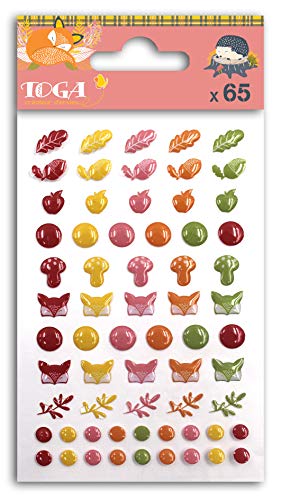 Toga Foxy Mini Sticker Epoxy Fuchs Orange Grün One Size von Toga