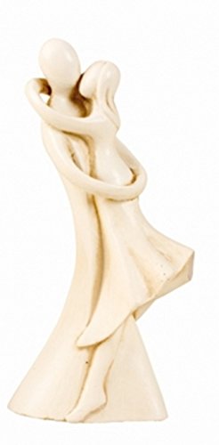 Tortenaufsatz Tortenfigur Dekofigur Cake Topper Brautpaar Hochzeitspaar Antike Optik Hochzeit | Creme Antik-Weiß Retro Vintage |11 cm (umarmt) von Unbekannt