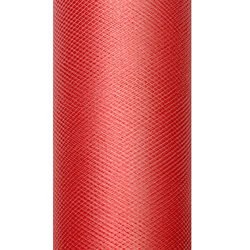 Tüll-Stoff auf Rolle,rot 15cm x 9m von PartyDeco