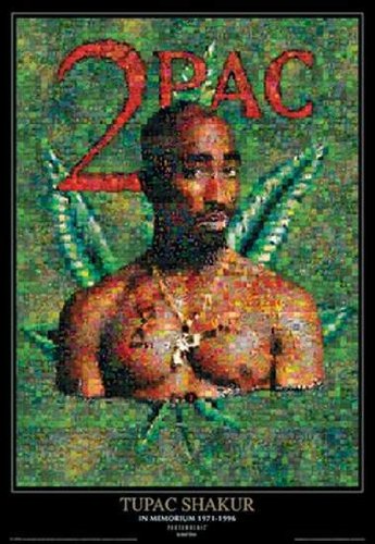 Tupac - Photomosaic 64 x 90 cm von Unbekannt