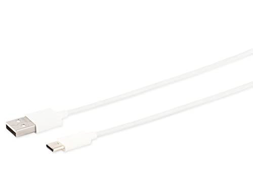 USB-A Ladekabel, USB-C, 2.0, ABS, weiß, 1,0 m von Unbekannt