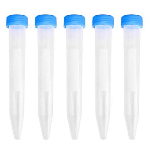 Unbekannt 5pcs Graduated Plastic Laboratory Test Centrifuge Tubes with Random Color Cap (15ml) von Unbekannt