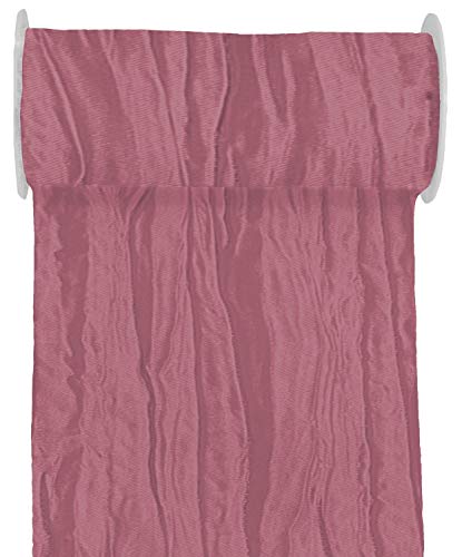 Unbekannt 10m Fripe TAFT 200mm Tischläufer Rosa Mauve Pflaume Altrosa Tischdeko Tischdeko Hochzeit Taufe Kommunion Konfirmation, Farbe:Altrosa von Unbekannt