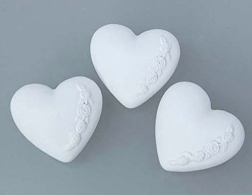 Unbekannt 12 STK Herzen mit Ranken weiß Tischdeko Dekoherzen 4cm Ranke Ornamente Hochzeit Mitbringsel Tischschmuck Herz Dekoherzen Basteln Holz Deko Gastgeschenke Mitbringsel Silberhochzeit von Unbekannt