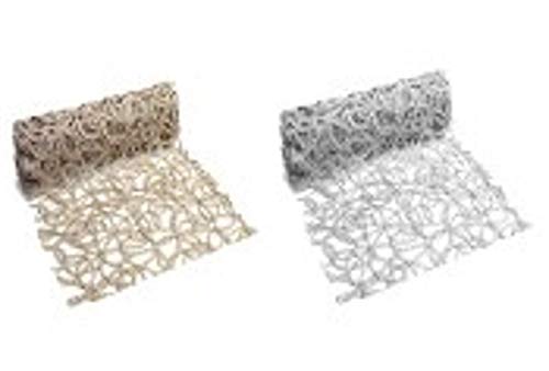 Unbekannt 2,5 Meter Tischband Deko-Band 15 cm breit Gold- oder silberfarben Farbe Silber Unbekannt 2,5 Meter Tischband Deko-Band 15 cm breit Gold- oder silberfarben Farbe Silber von Unbekannt