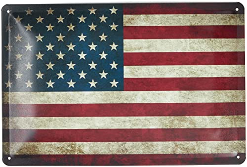 Unbekannt 20x30 cm Flagge Fahne Amerika USA Stars & Stripes Uncle Sam Bar Schild Blechschild, Blech von Unbekannt