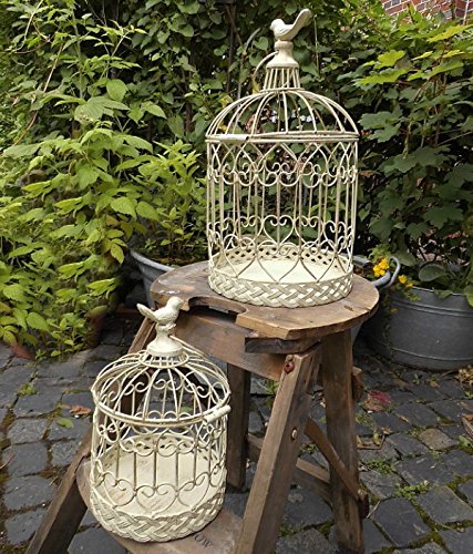 Unbekannt 2er Set DEKOKÄFIG VOGELKÄFIG PFLANZKÄFIG ANTIK LANDHAUSSTIL Metall GARTENDEKO -DR-956w Unbekannt 2er Set DEKOKÄFIG VOGELKÄFIG PFLANZKÄFIG ANTIK LANDHAUSSTIL Metall GARTENDEKO -DR-956w von Unbekannt