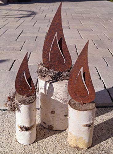 Unbekannt 3 Flammen mit Schraubgewinde Edelrost Metall Garten Kerze Advent Selbstgestaltung - 3 Größen im Set Unbekannt 3 Flammen mit Schraubgewinde Edelrost Metall Garten Kerze Advent Selbstgestaltung - 3 Größen im Set von Unbekannt