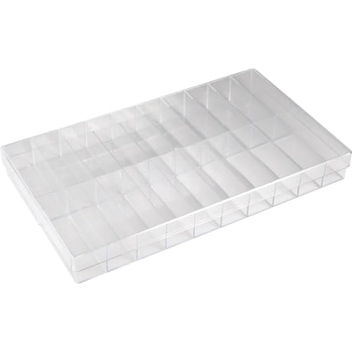 Unbekannt 800286 Huefner Duebel Sortimentskasten (L x B x H) 355 x 210 x 40mm Anzahl Faecher: 20 feste Unterteilung 1 Transparent von Unbekannt