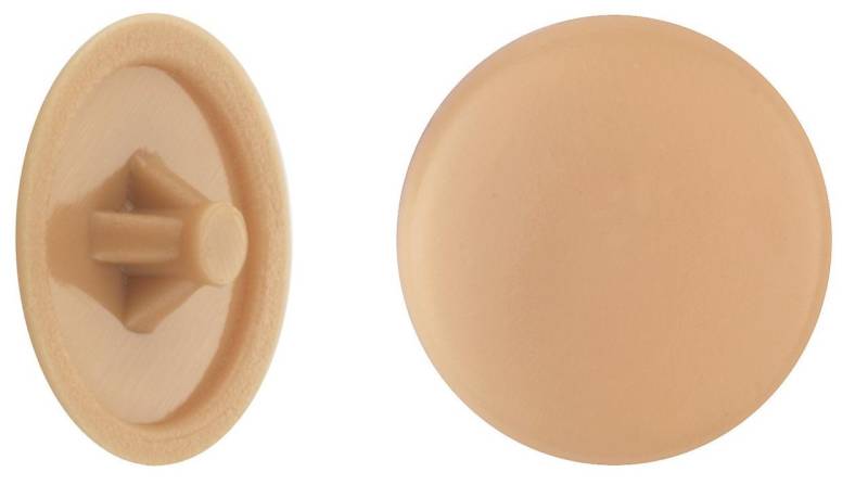 Connex Abdeckkappe Abdeckkappen Ø 12 mm für PZ Schrauben hellbraun - von Connex