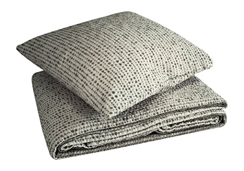 Alnoé Tagesdecke Chenille, zweifarbig, 180 x 150 cm, Tonsilber von Toison d'Or