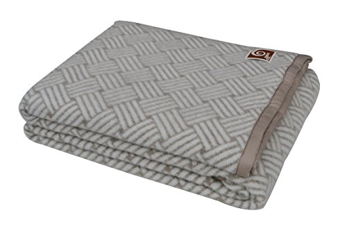 Toison d'Or Ananké Lambswool/Jacquard, 180 x 210 cm, Taupe von Toison d'Or