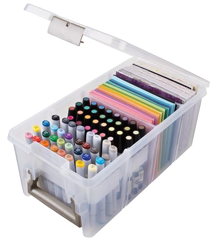 ArtBin Aufbewahrungstasche mit Marker Tablett Art & Craft Organizer [1] Aufbewahrungsbox aus Kunststoff, transparent, Polypropylen, 1 Count (Pack of 1) von ArtBin