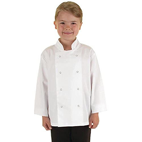 Unbekannt B125 Kinder Chef Jacke, Weiß von Whites Chefs Clothing