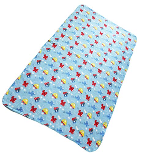 Unbekannt Baby Decke Fleece 70x130cm Bedruckt Kuscheldecke Kinderdecke Babydecke Schmuse, Farbe:Blau von Unbekannt