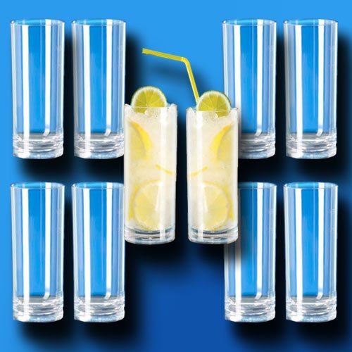Unbekannt Barglas 0,25l PC Kunststoffglas, 10er-Set von Unbekannt